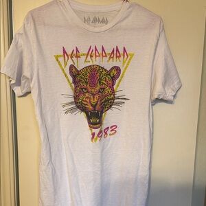 Maurices White Graphic Tee with Leopard Design